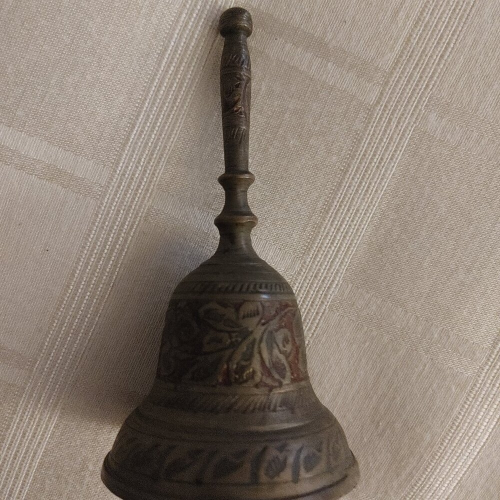 Brass Vintage Etched 4" Handbell